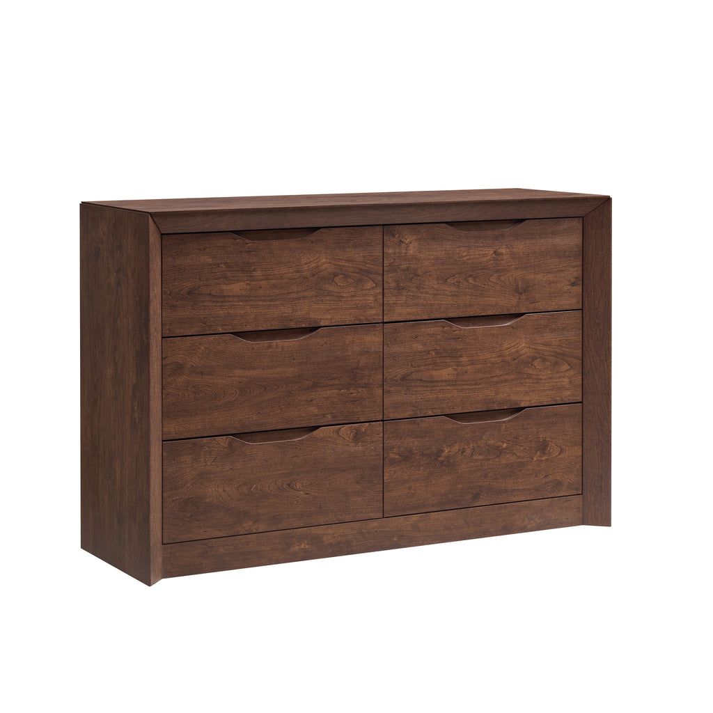 6-Drawer Wide Dresser with Spacious Storage