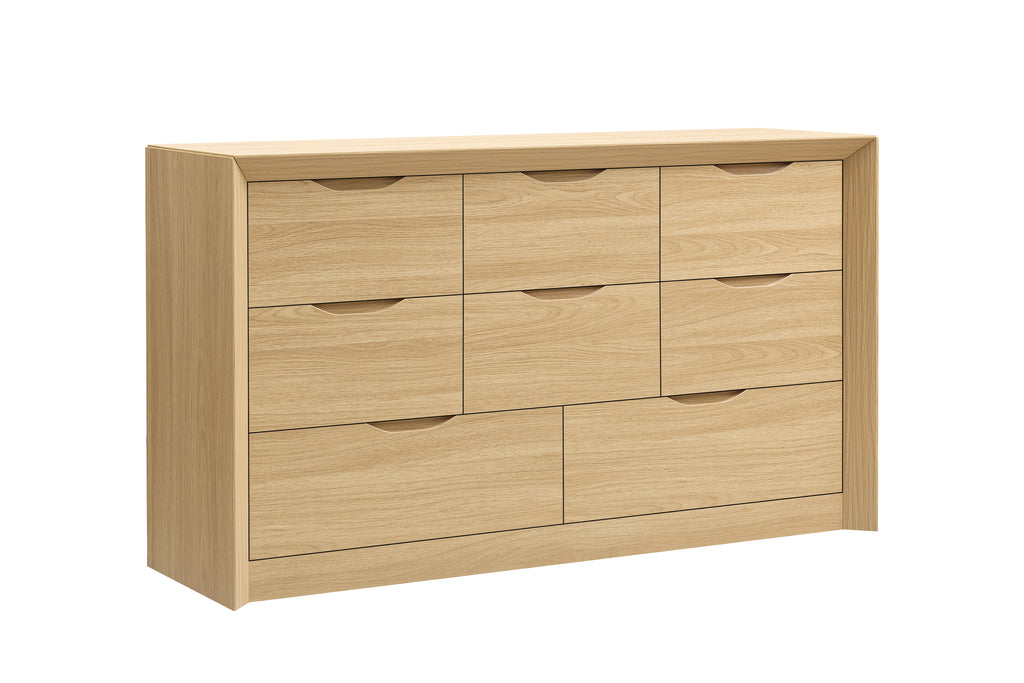 8-Drawer Wood Dresser for Bedroom Storage
