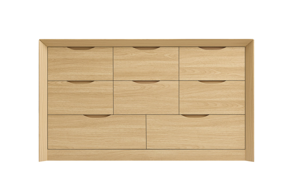 8-Drawer Wood Dresser for Bedroom Storage