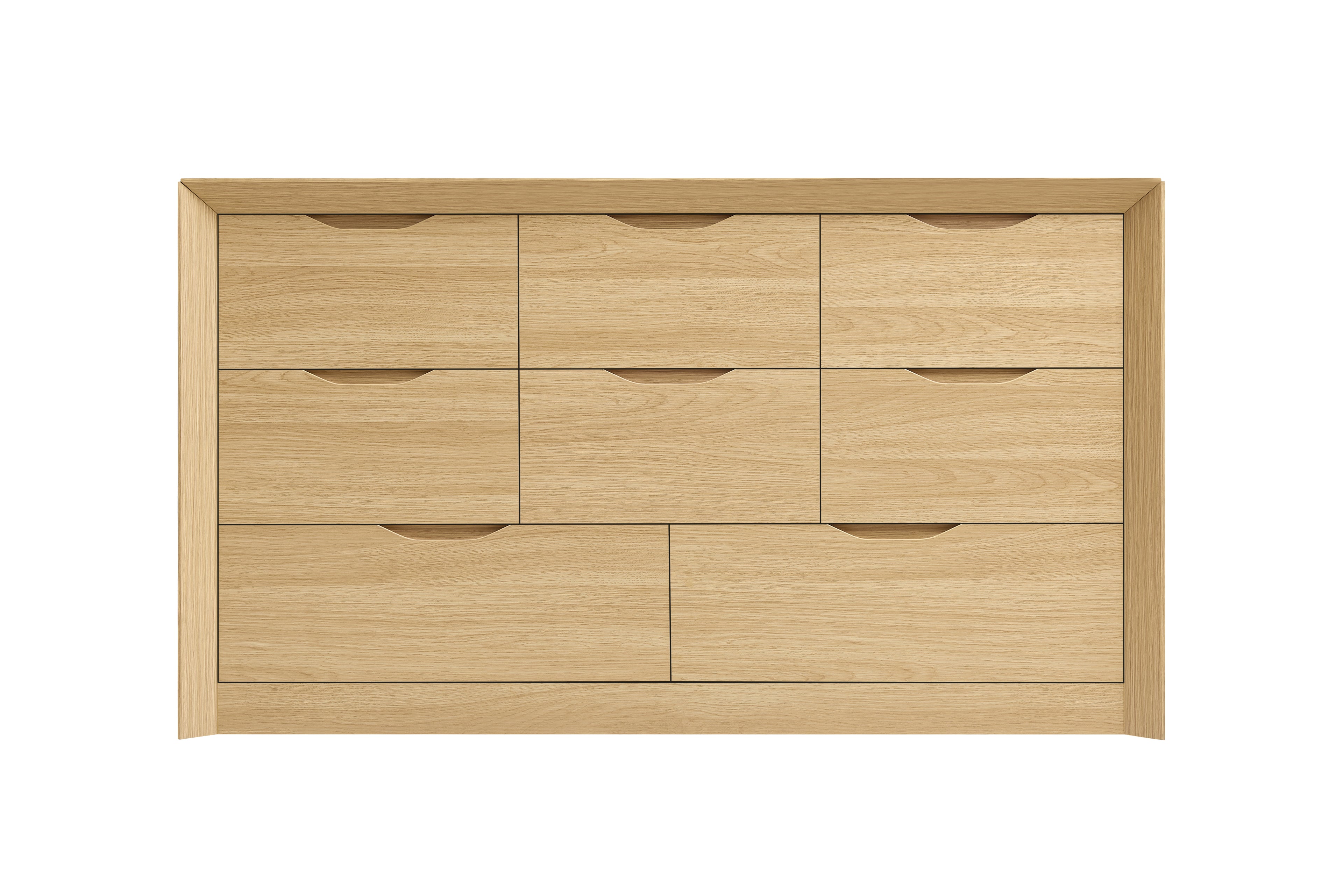 8-Drawer Wood Dresser for Bedroom Storage