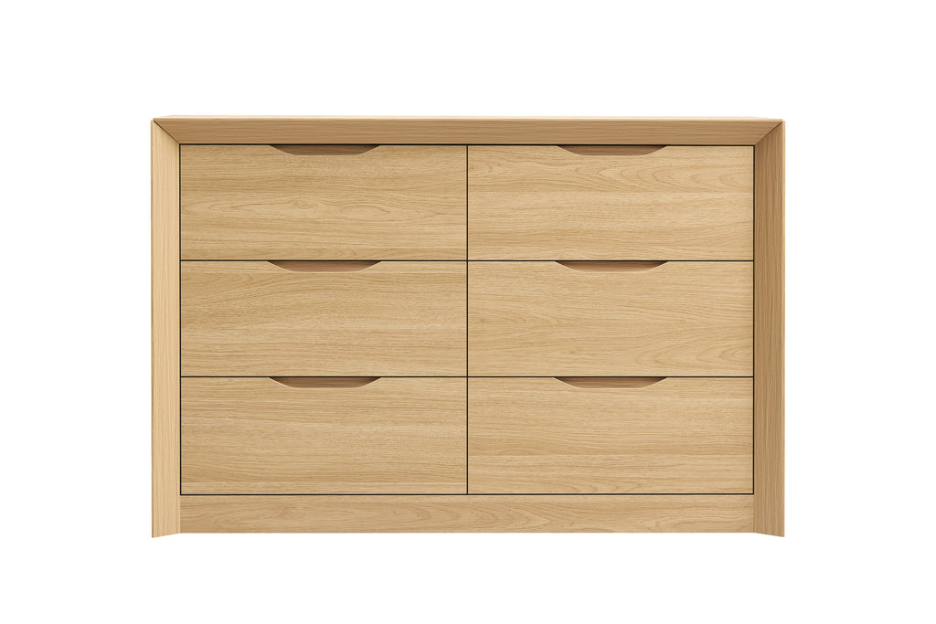 6-Drawer Wide Dresser with Spacious Storage