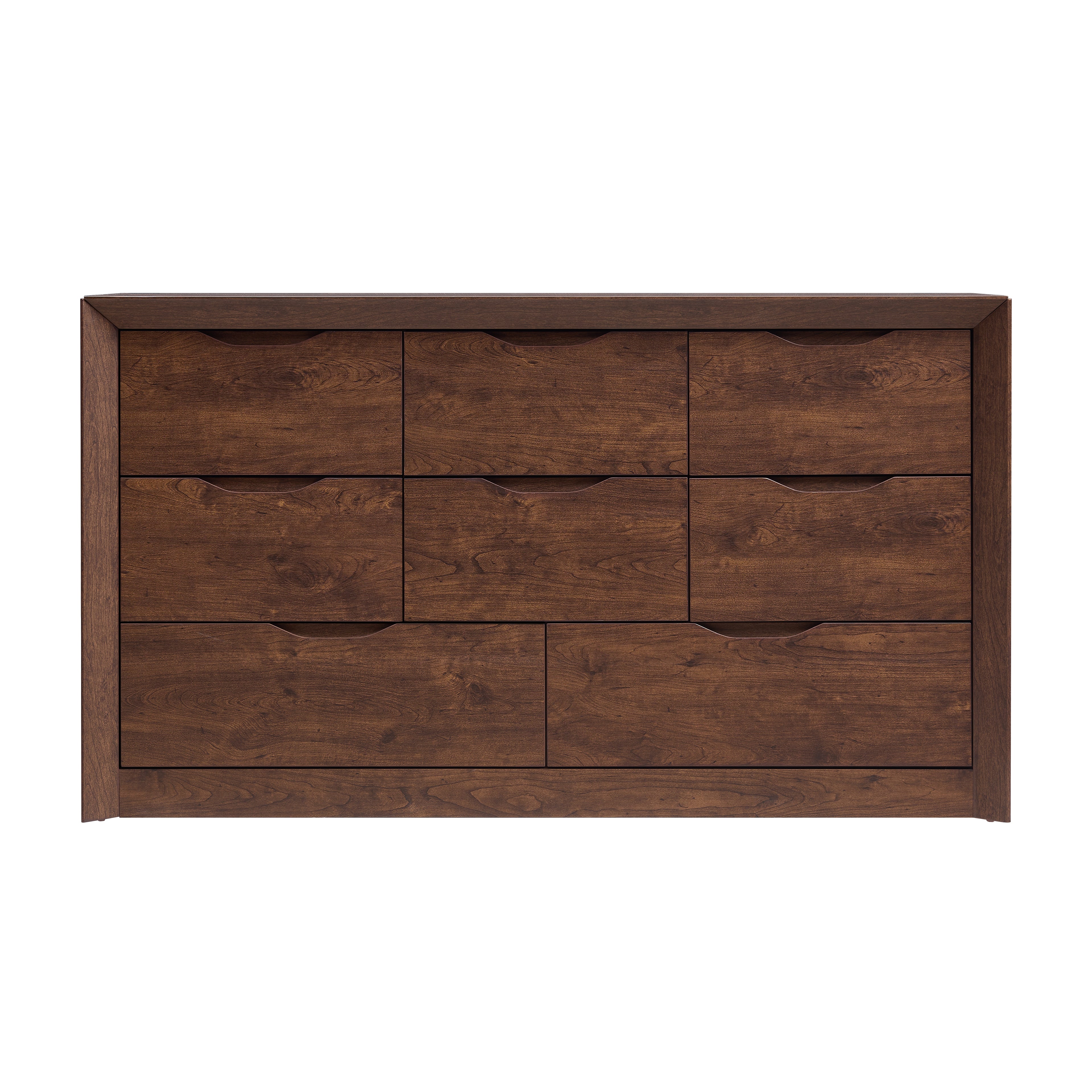 8-Drawer Rustic Wood Dresser for Bedroom Storage