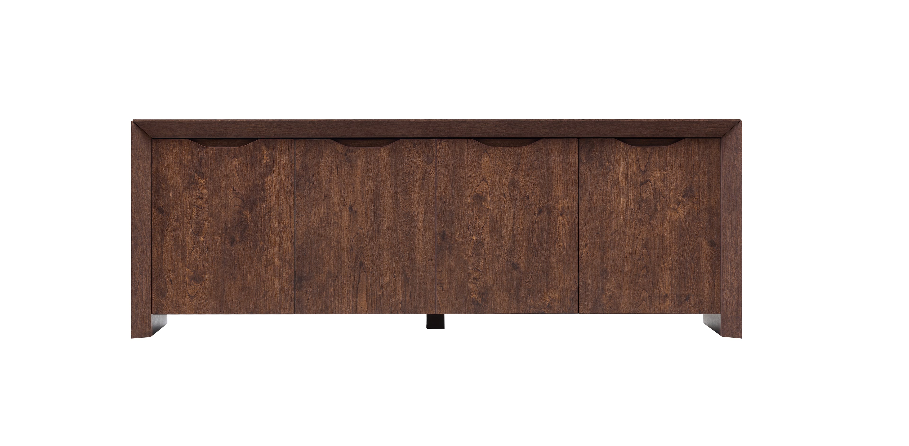 Modern Wood TV Stand with Storage Cabinet  brown
