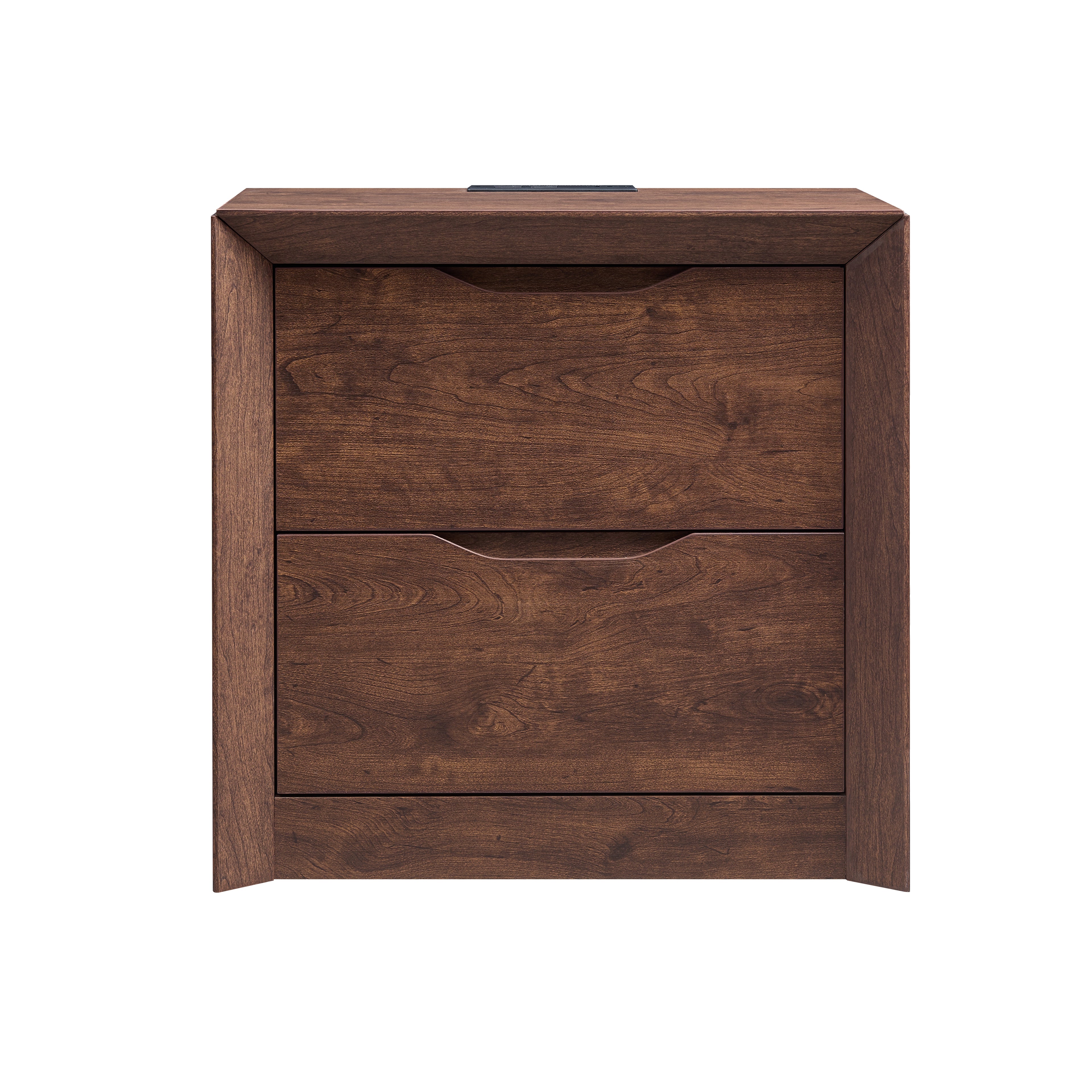 Nightstand with Charging Station and 2 Drawers
