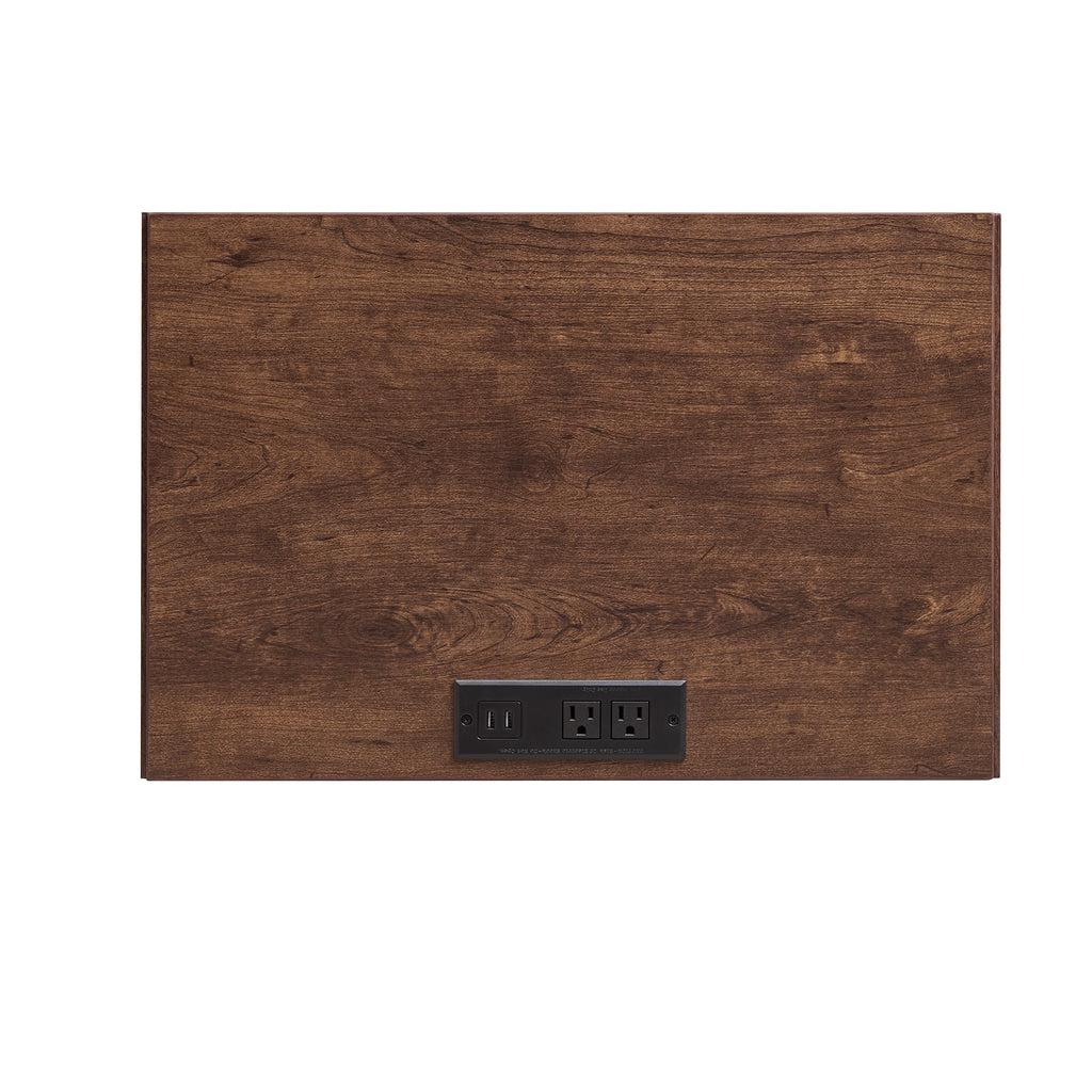 Nightstand with Charging Station and 2 Drawers