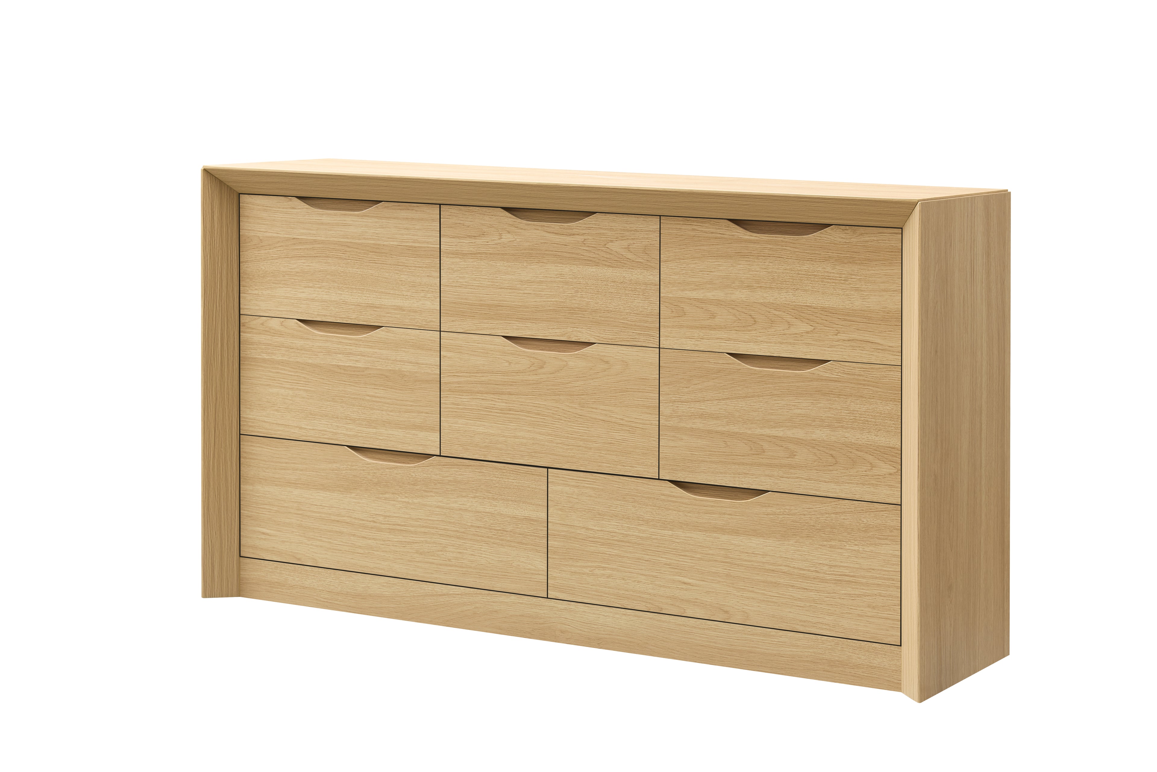8-Drawer Wood Dresser for Bedroom Storage