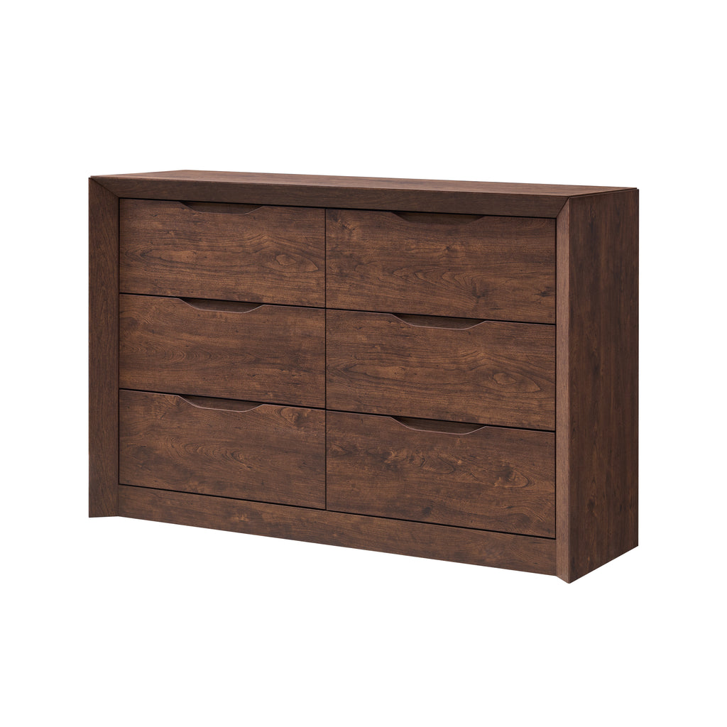 6-Drawer Wide Dresser with Spacious Storage