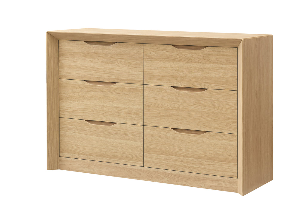 6-Drawer Wide Dresser with Spacious Storage