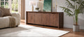Modern Wood TV Stand with Storage Cabinet  brown