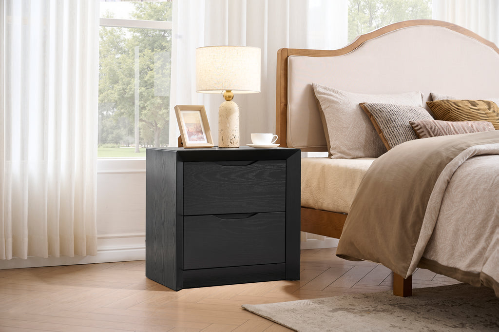 Nightstand with Charging Station and 2 Drawers