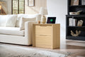 Nightstand with Charging Station and 2 Drawers