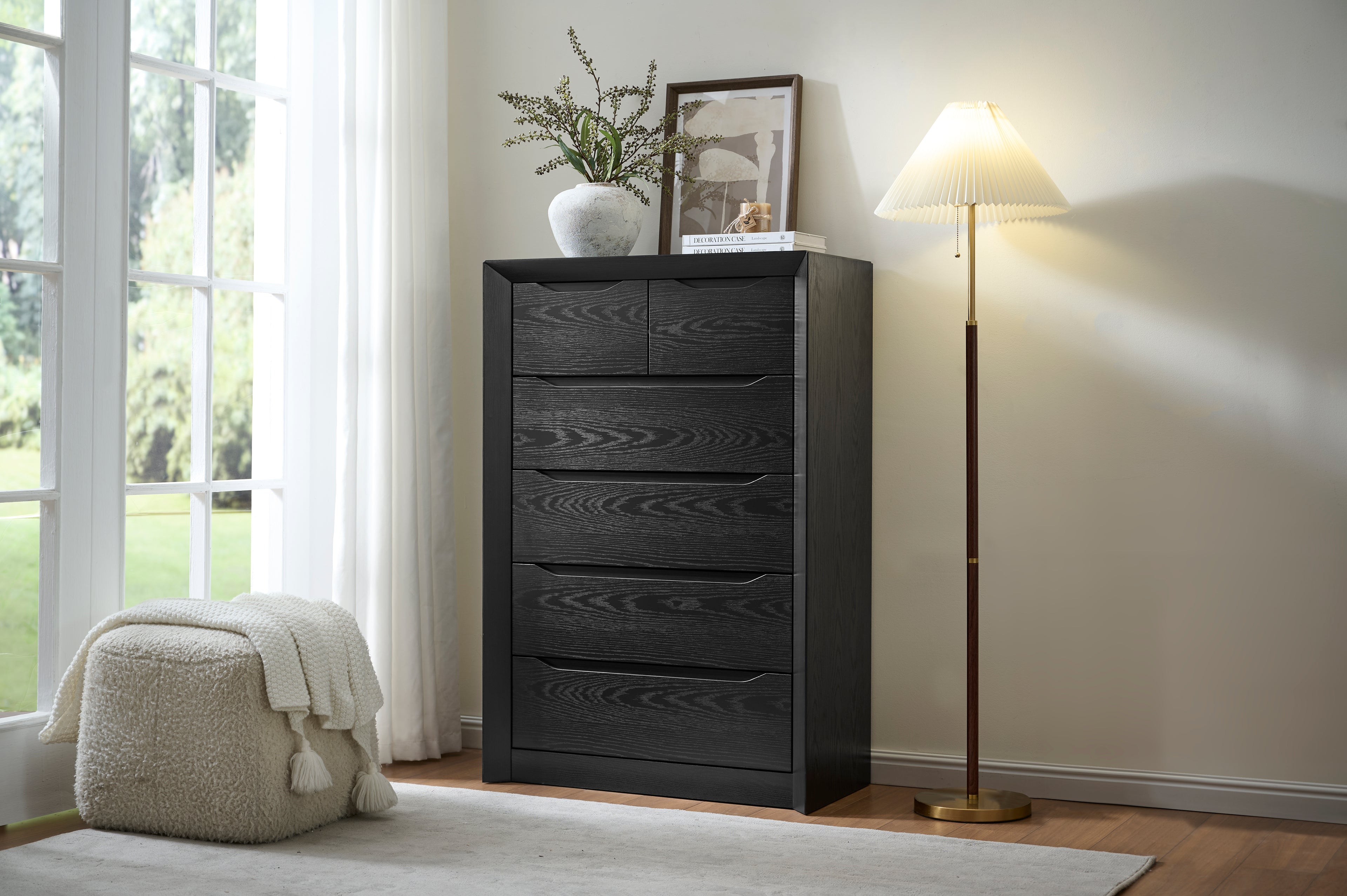 6-Drawer Tall Dresser for Bedroom Storage