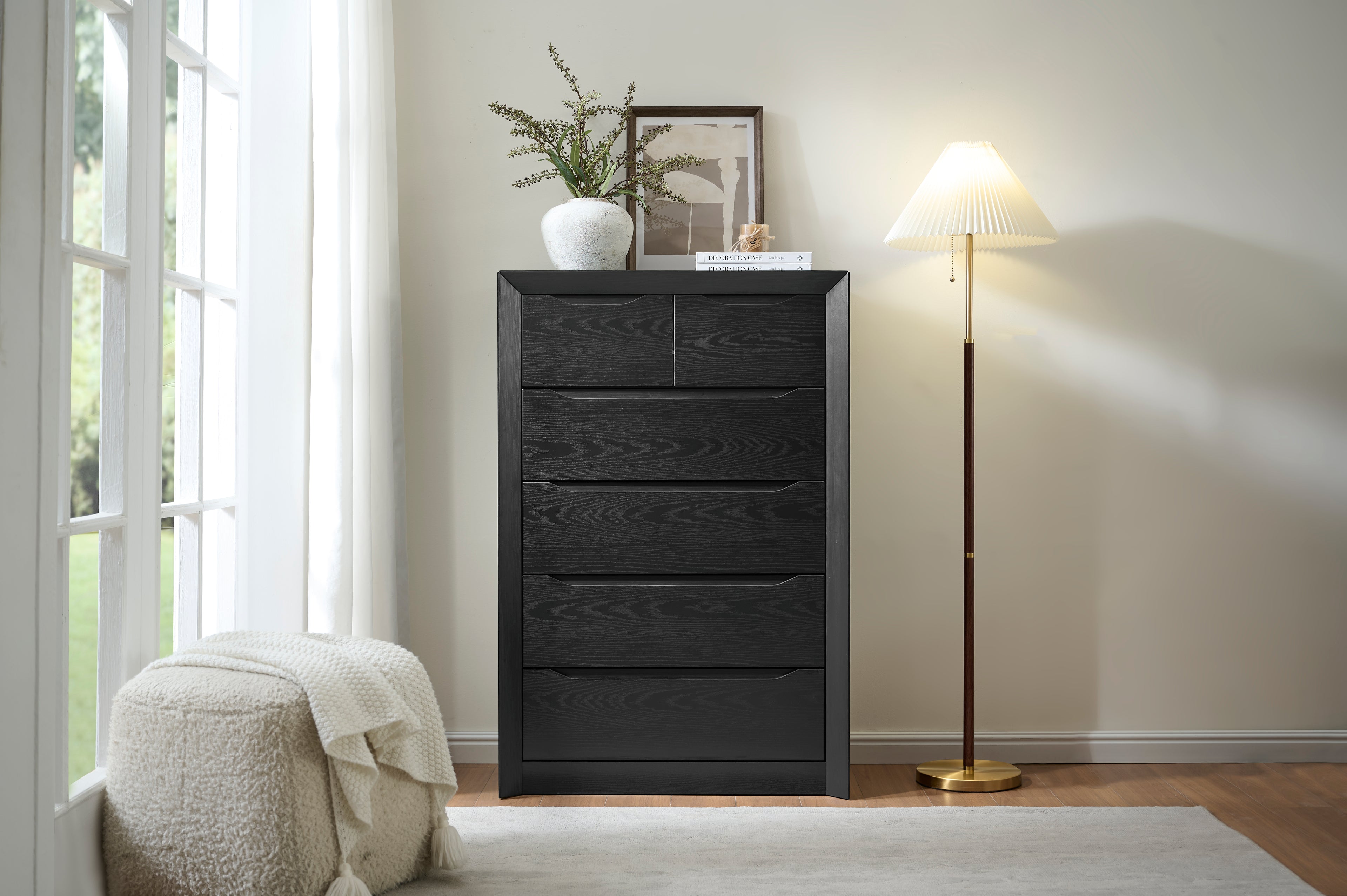 6-Drawer Tall Dresser for Bedroom Storage